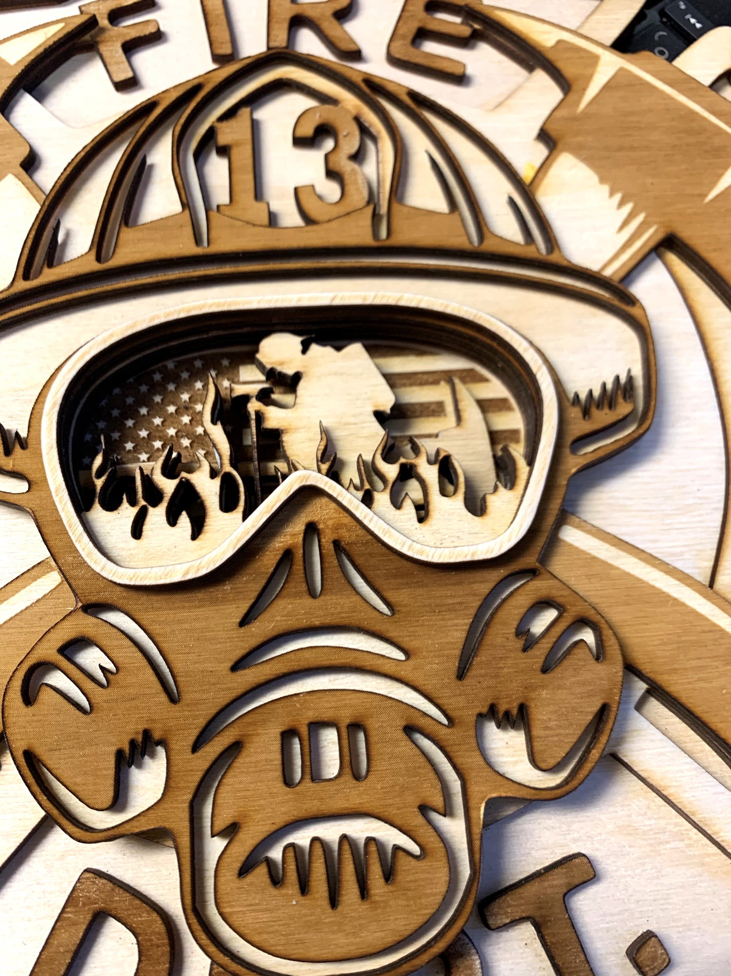 Firefighter Sign / Plaque Wood Hanging Custom