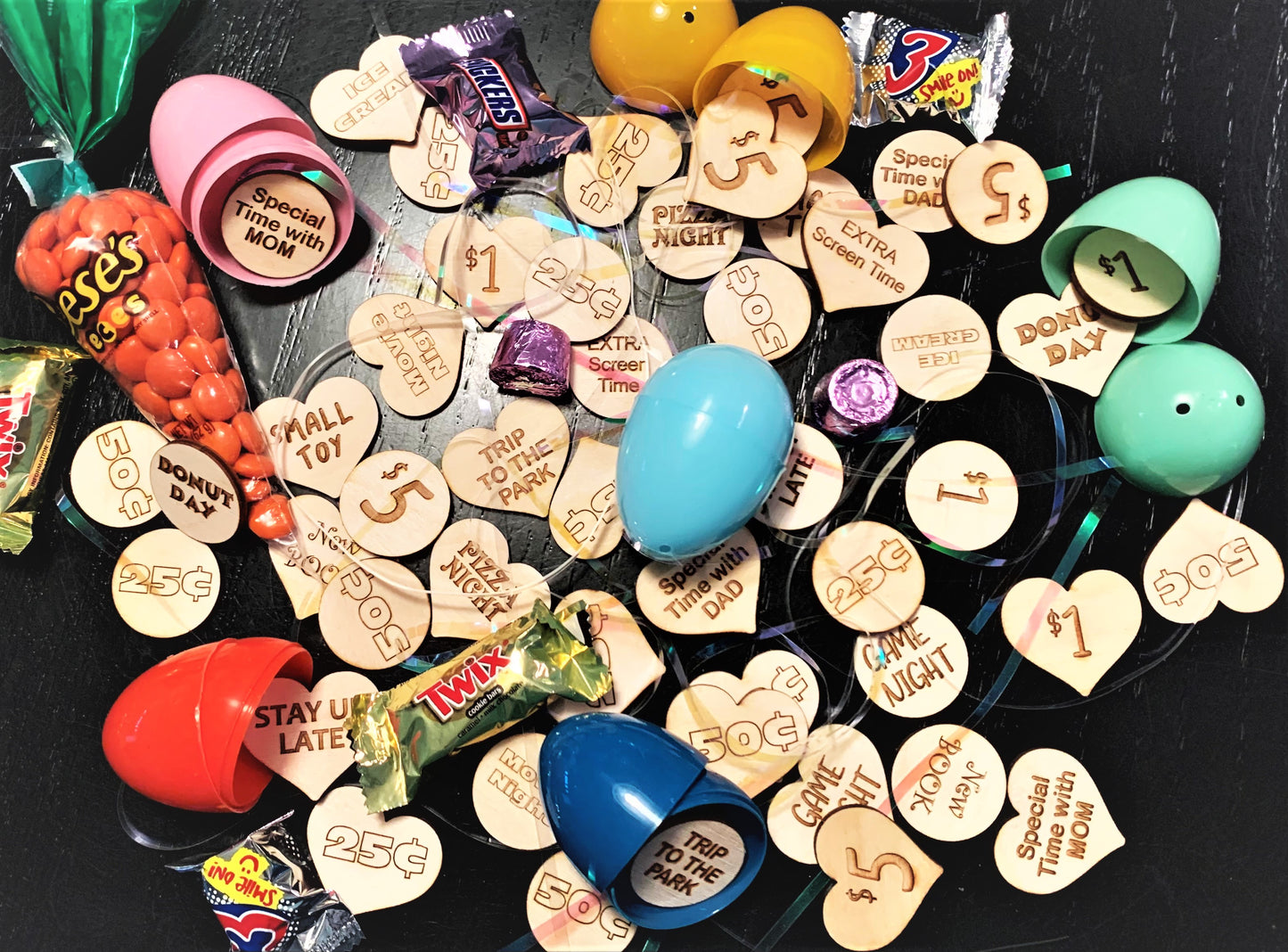 EASTER EGG TOKENS, Egg stuffers, egg fillers, reward tokens, easter bunny, easter treat, easter basket