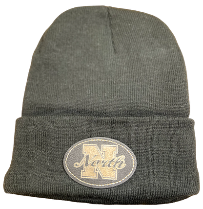 CHARCOAL BEANIE HEATHER Jersey Lined with NORTH Logo Patch