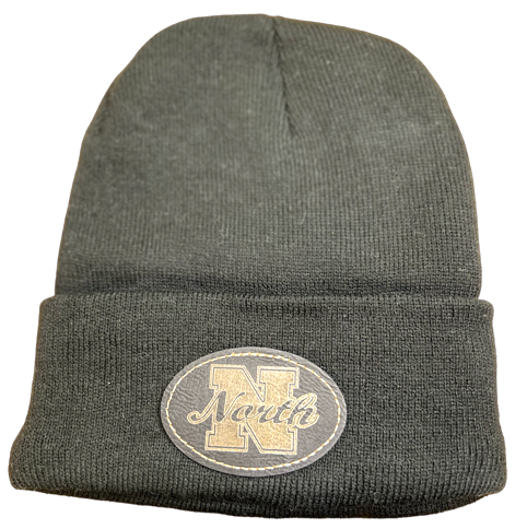 CHARCOAL BEANIE HEATHER Jersey Lined with NORTH Logo Patch