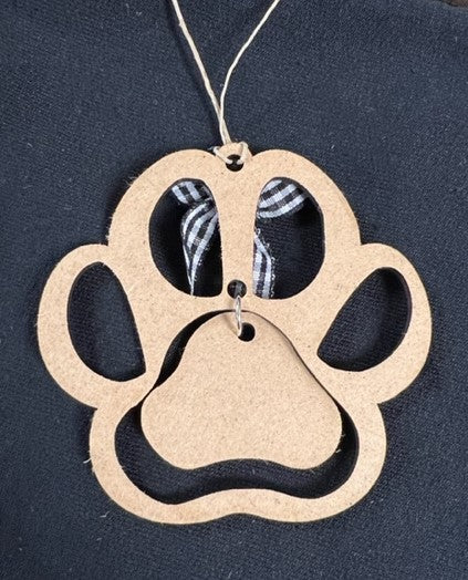 Custom Name Paw Print Ornament gift for all occasion