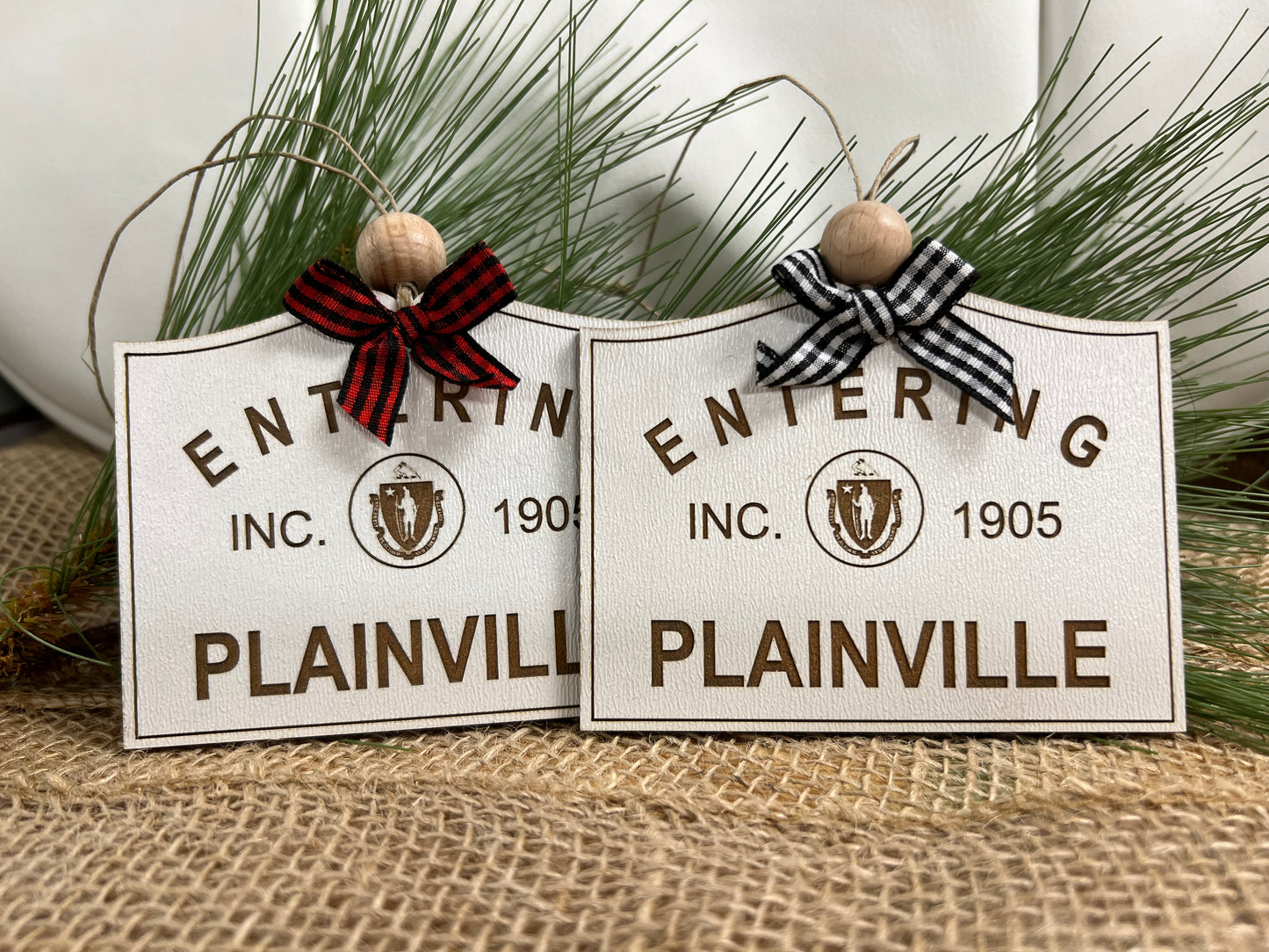 Entering PLAINVILLE, MA ornament decoration or gift