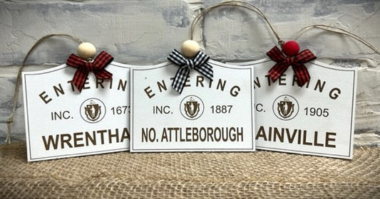 Entering NORTH ATTLEBOROUGH, MA ornament decoration or gift