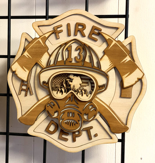 Firefighter Sign / Plaque Wood Hanging Custom